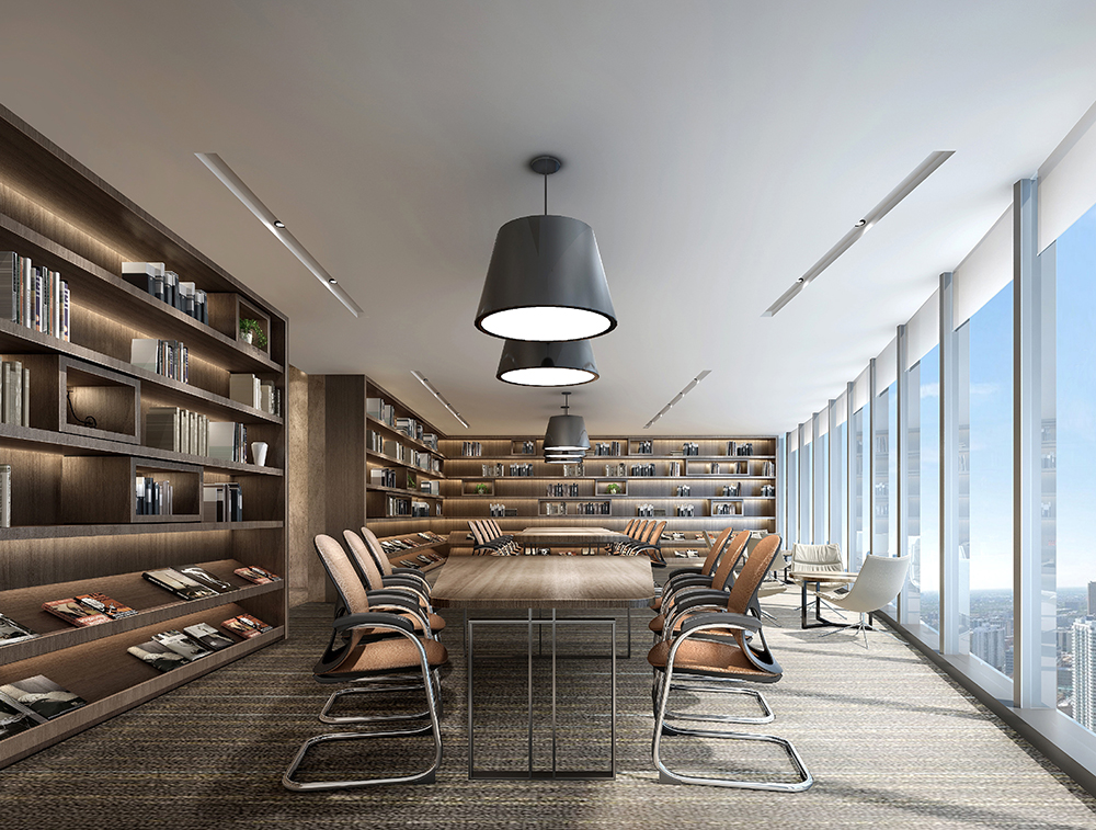 现代简约风开放区域装修设计图,开放区域装修设计图