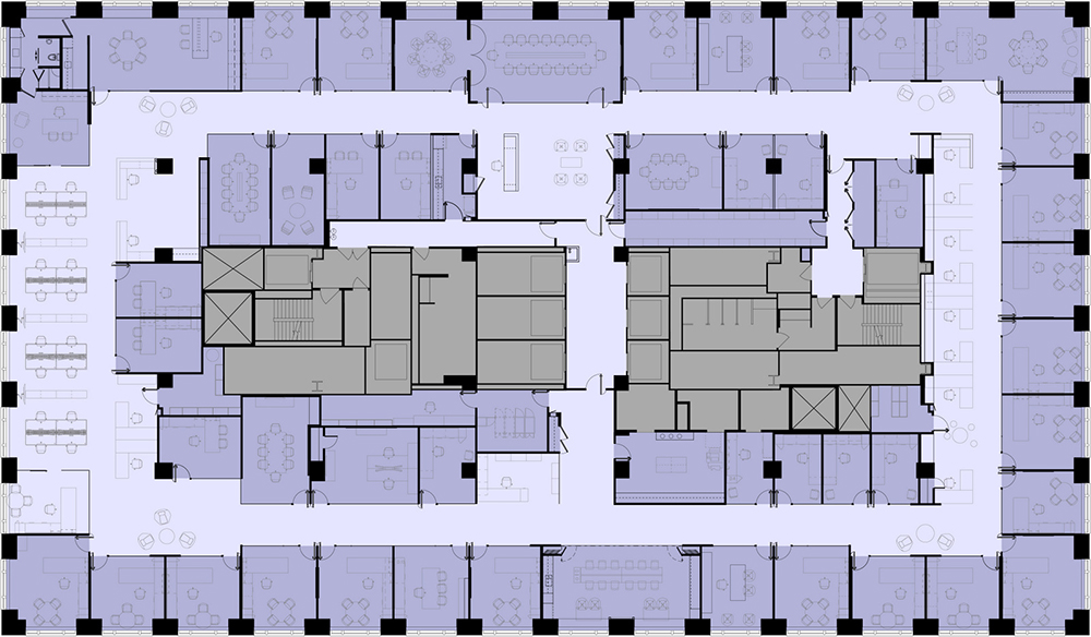 现代简约风办公室装修设计平面图,简约风办公室装修设计平面图