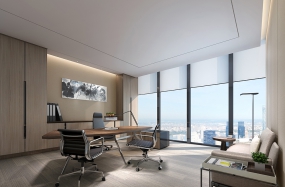 现代简约风老总办公室装修设计图