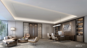 现代简约风老总办公室装修设计图