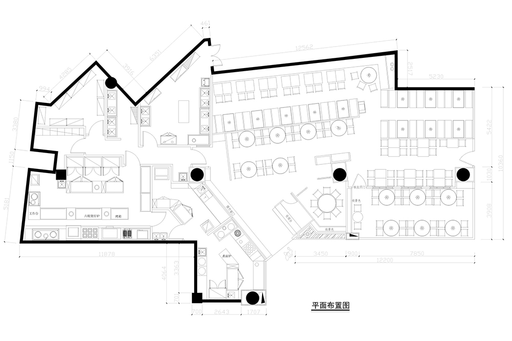 餐馆装饰设计平面图,餐馆装饰设计平面