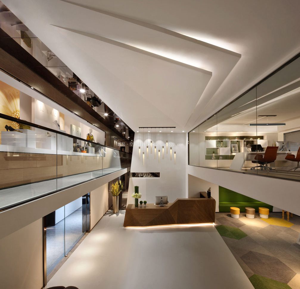 商务稳重风前厅装修设计效果图,前厅装修设计效果图