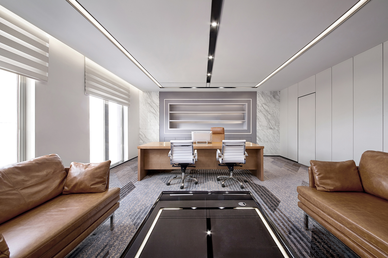 老总办公室装修设计效果图,老总办公室装修设计图