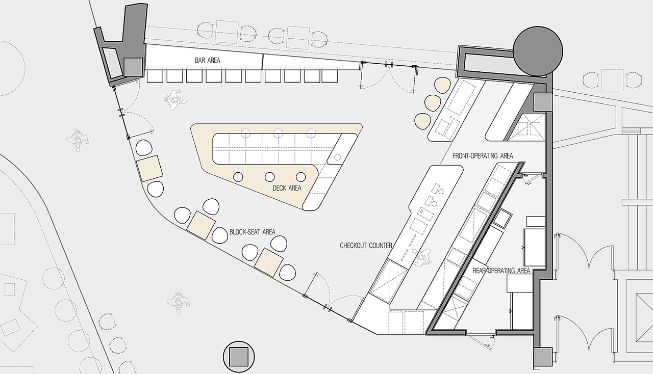 奶茶店空间设计平面图,奶茶店装饰平面图