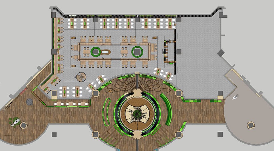 快餐店空间设计平面图,快餐店装饰平面图