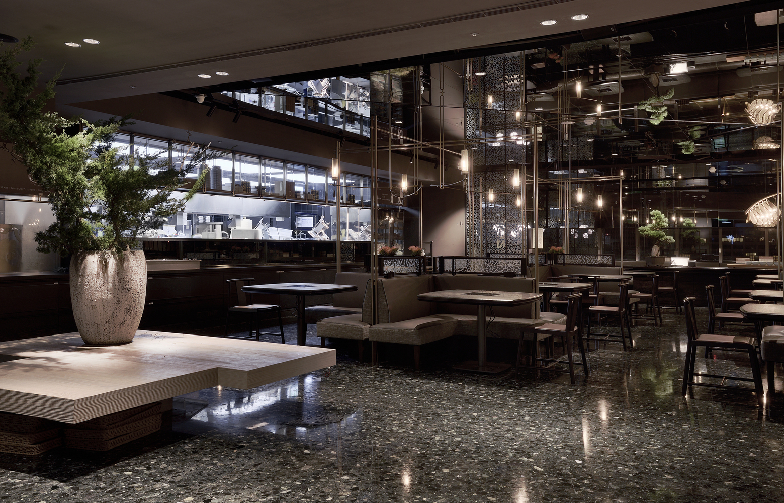 火锅店装饰案例图, 火锅店装饰布局图