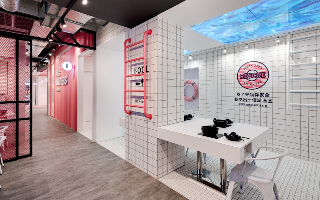 火锅店空间设计案例图,火锅店空间设计布局图