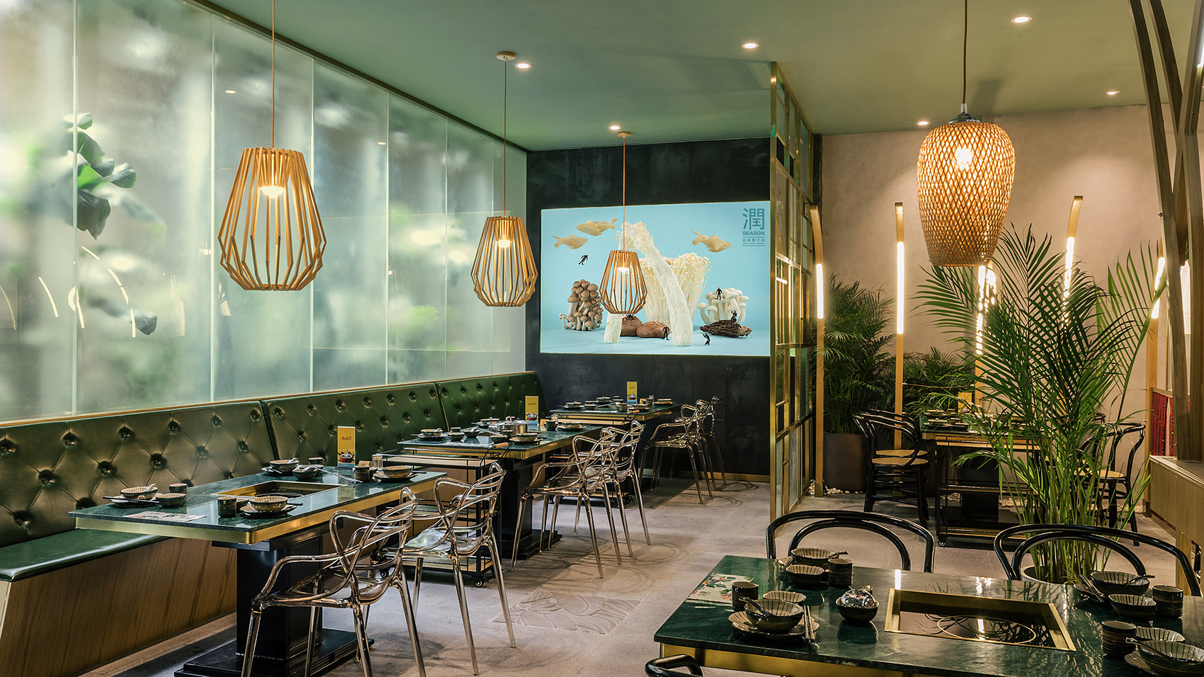 火锅店设计实景图,火锅店设计案例图