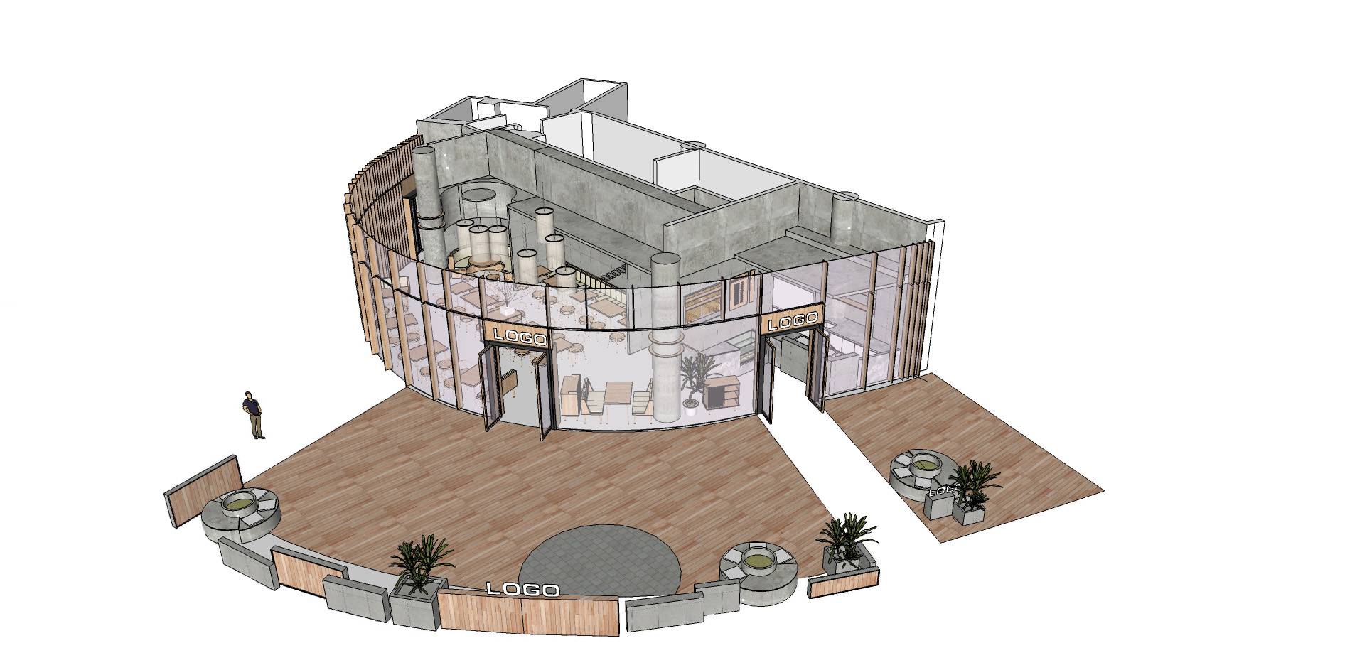 上海品威餐饮串串店,串串店空间设计布局图