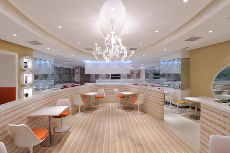 甜品店装饰效果图,甜品店设计布局图