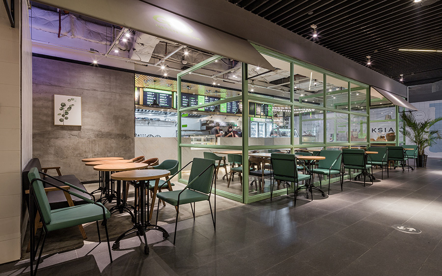 沙拉店装修设计案例图,沙拉店装修设计布局图