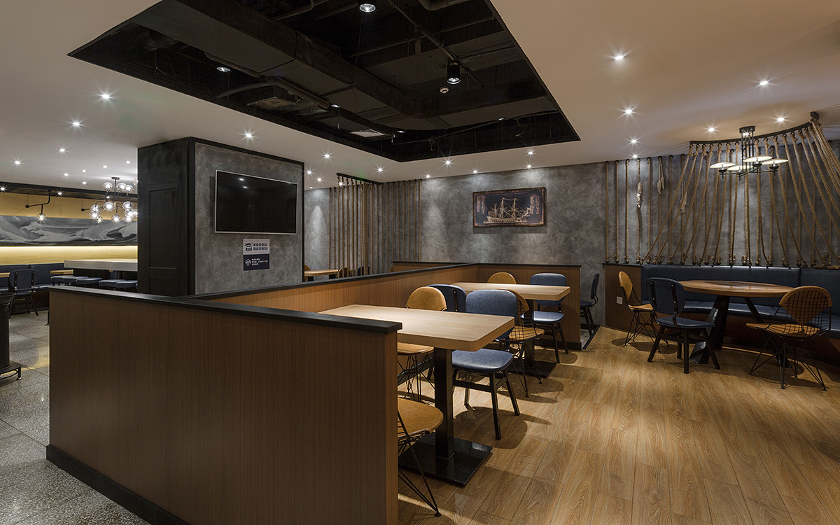 快餐店装修设计实景图,快餐店装修设计案例图