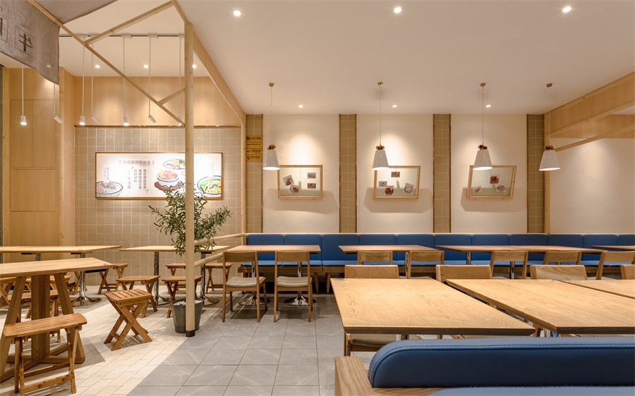 快餐店装修设计布局图,快餐店设计效果图