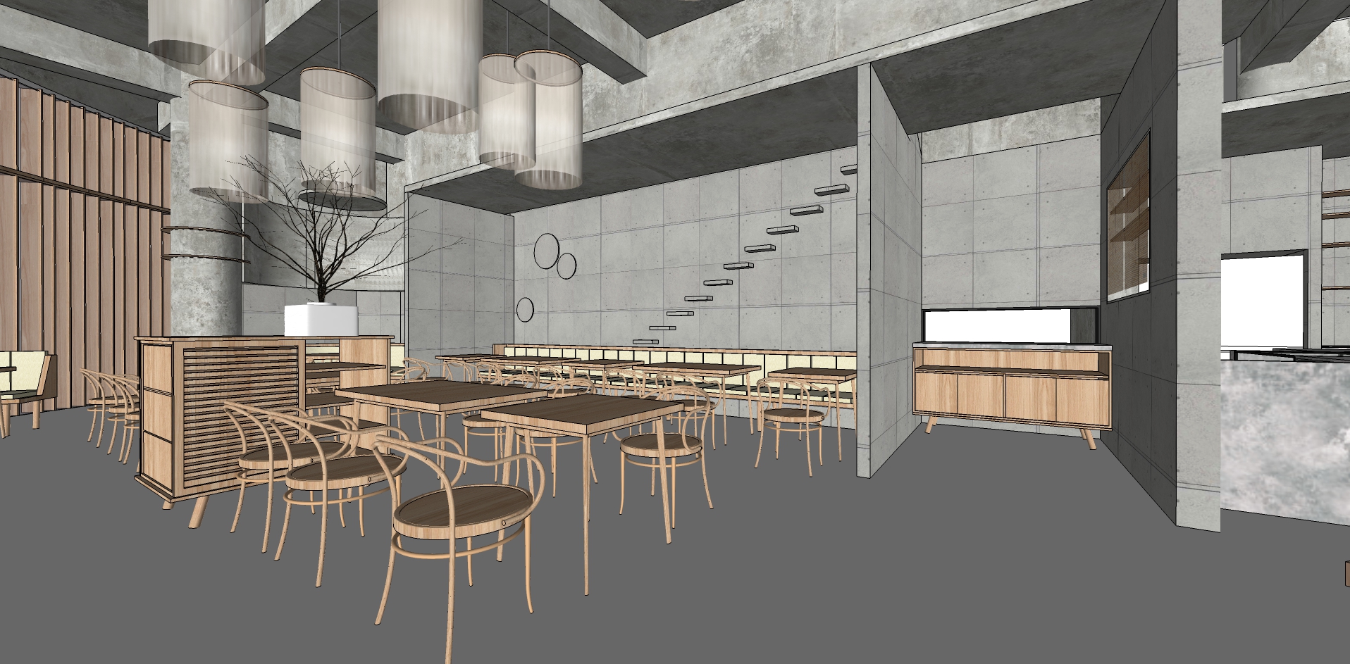 串串店空间设计布局图,串串店空间设计案例图