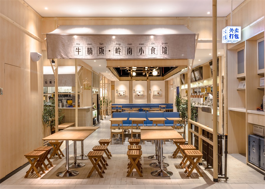 快餐店装饰布局图, 快餐店空间设计效果图