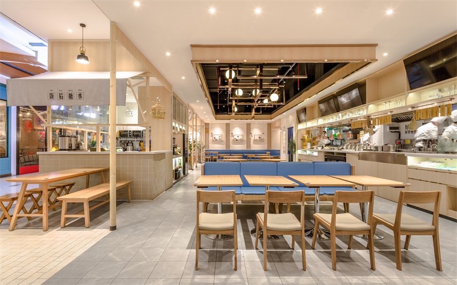  快餐店设计案例图,快餐店设计布局图