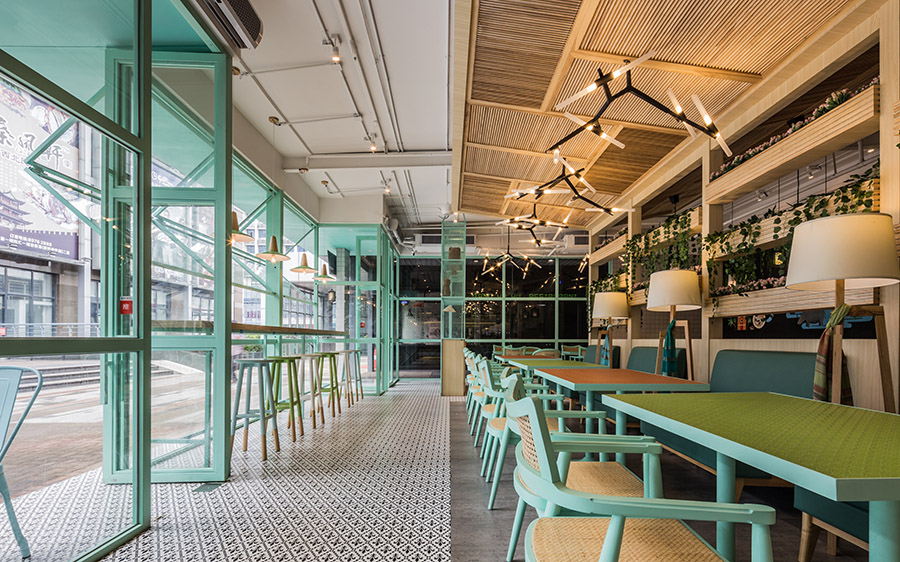  越南粉饭店装修设计布局图,越南粉饭店设计效果图