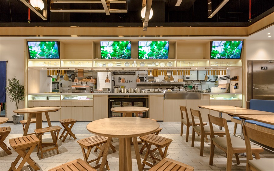 快餐店装修设计实景图,快餐店装修设计案例图