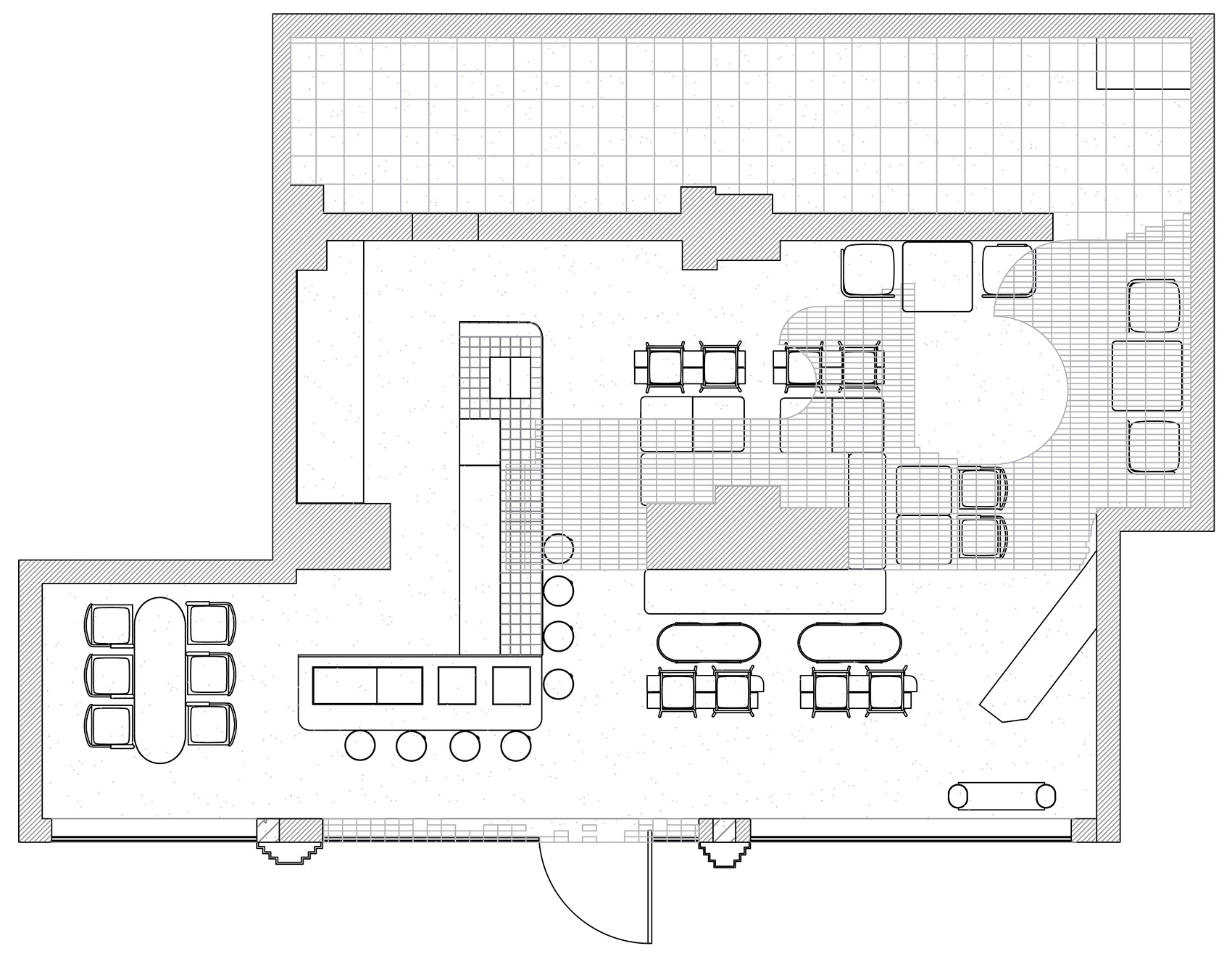 奶茶店装修设计平面图,奶茶店设计平面图