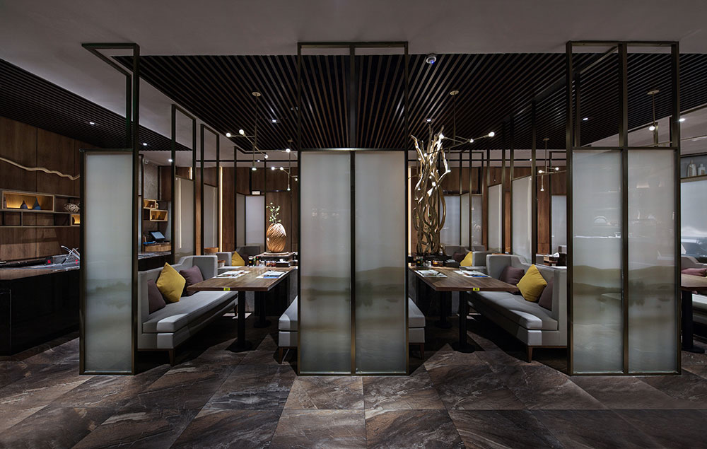 铁板烧店装修设计布局图,铁板烧店设计效果图