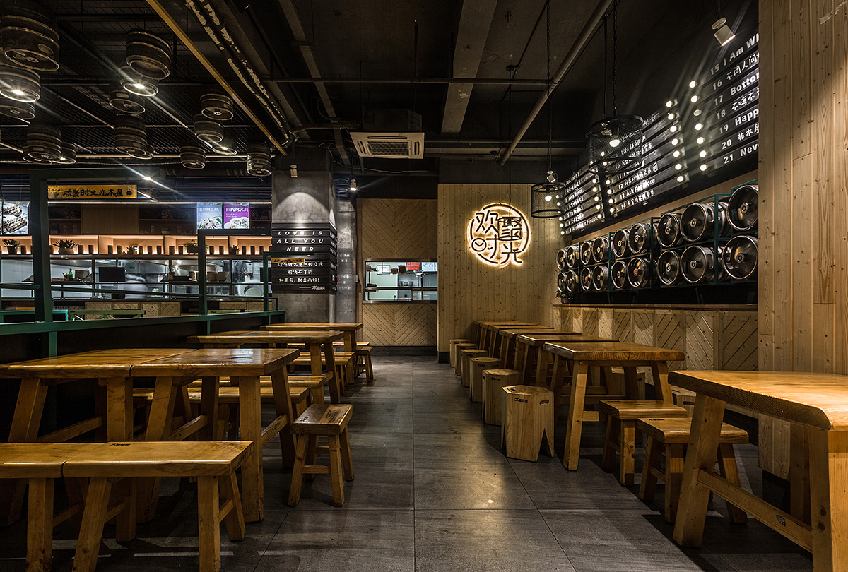 烤肉店空间设计布局图,烧烤店装修设计效果图