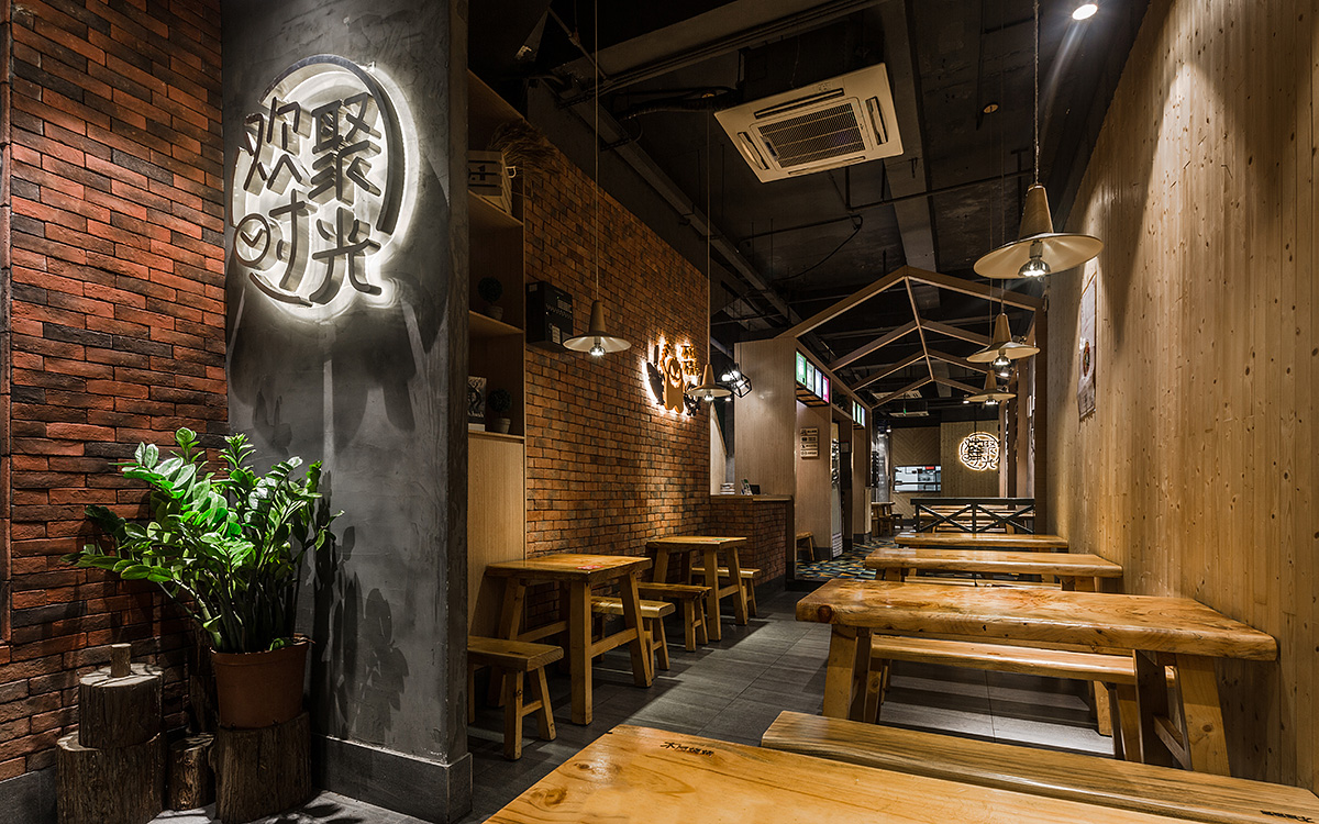 烧烤店装修设计实景图,烧烤店装修设计图片