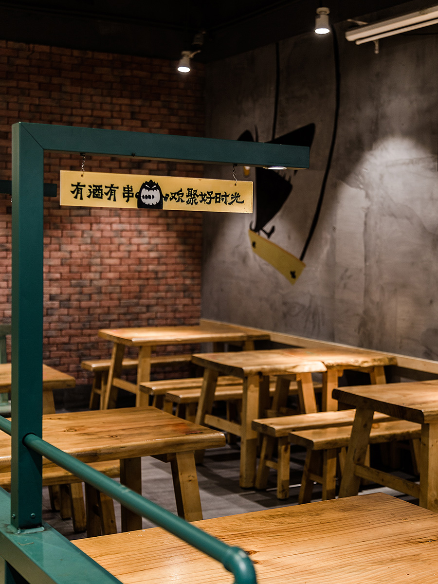 烧烤店装饰效果图,烧烤店装饰实景图