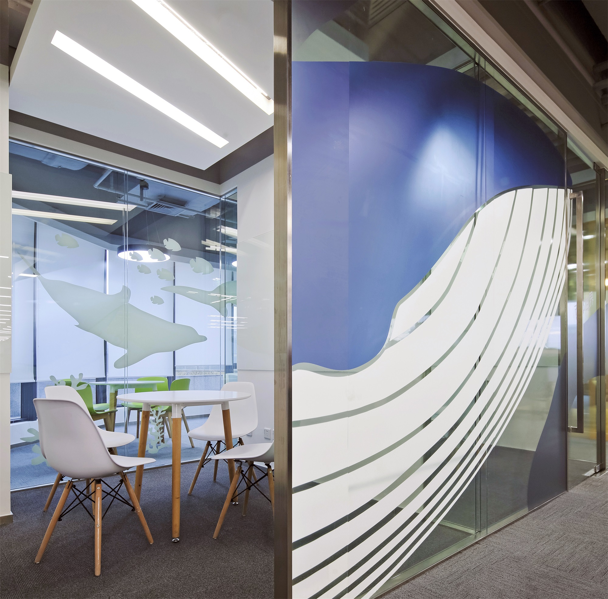 办公室磨砂玻璃效果图,磨砂玻璃效果图