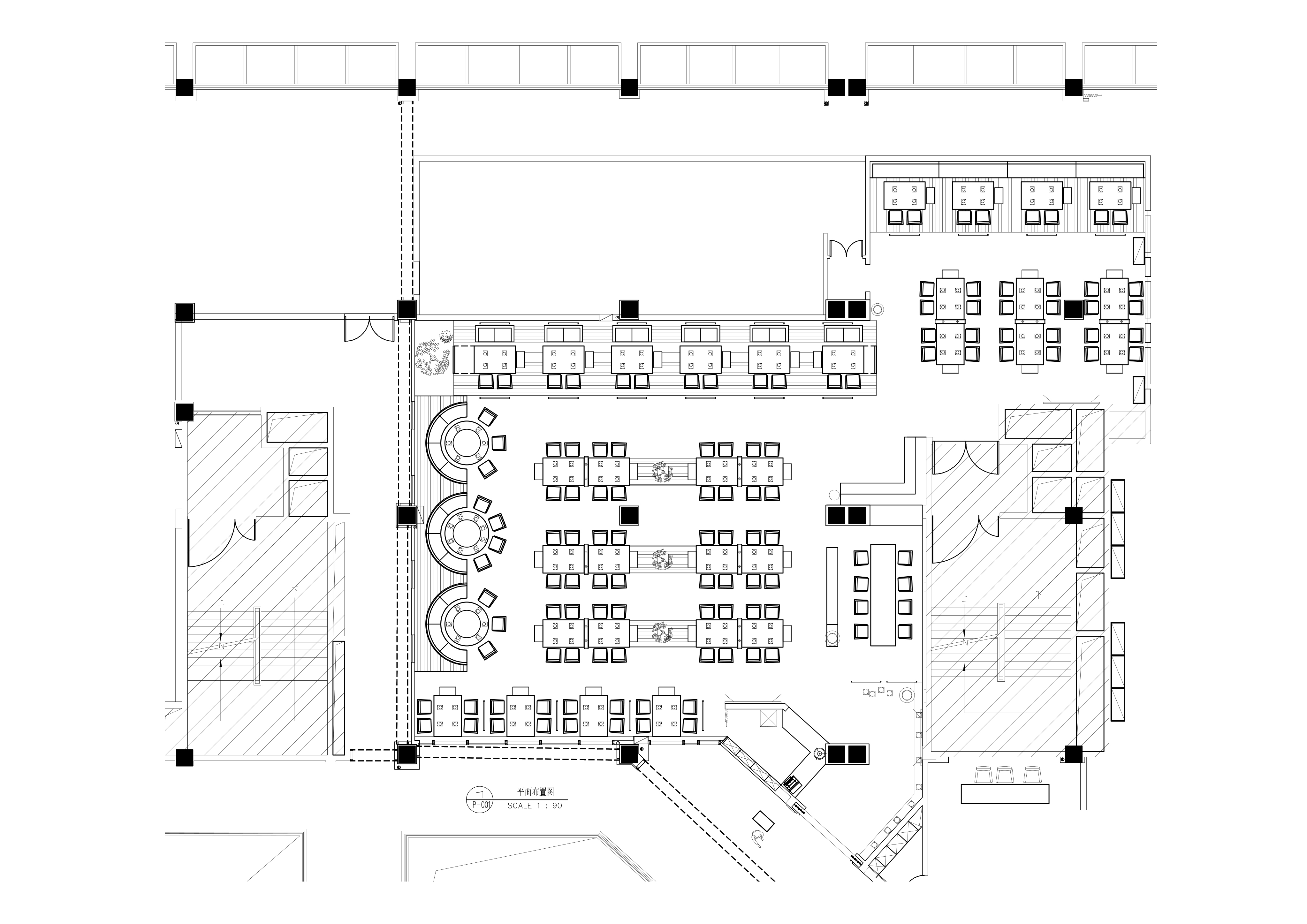 火锅店装饰平面图,火锅店空间设计平面图