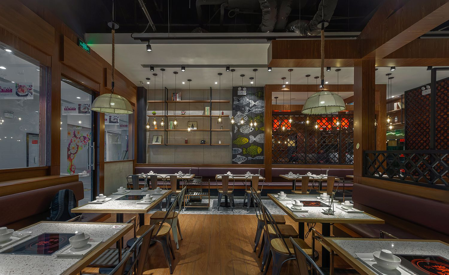 火锅店店面装饰实景图,火锅店店面装饰图片