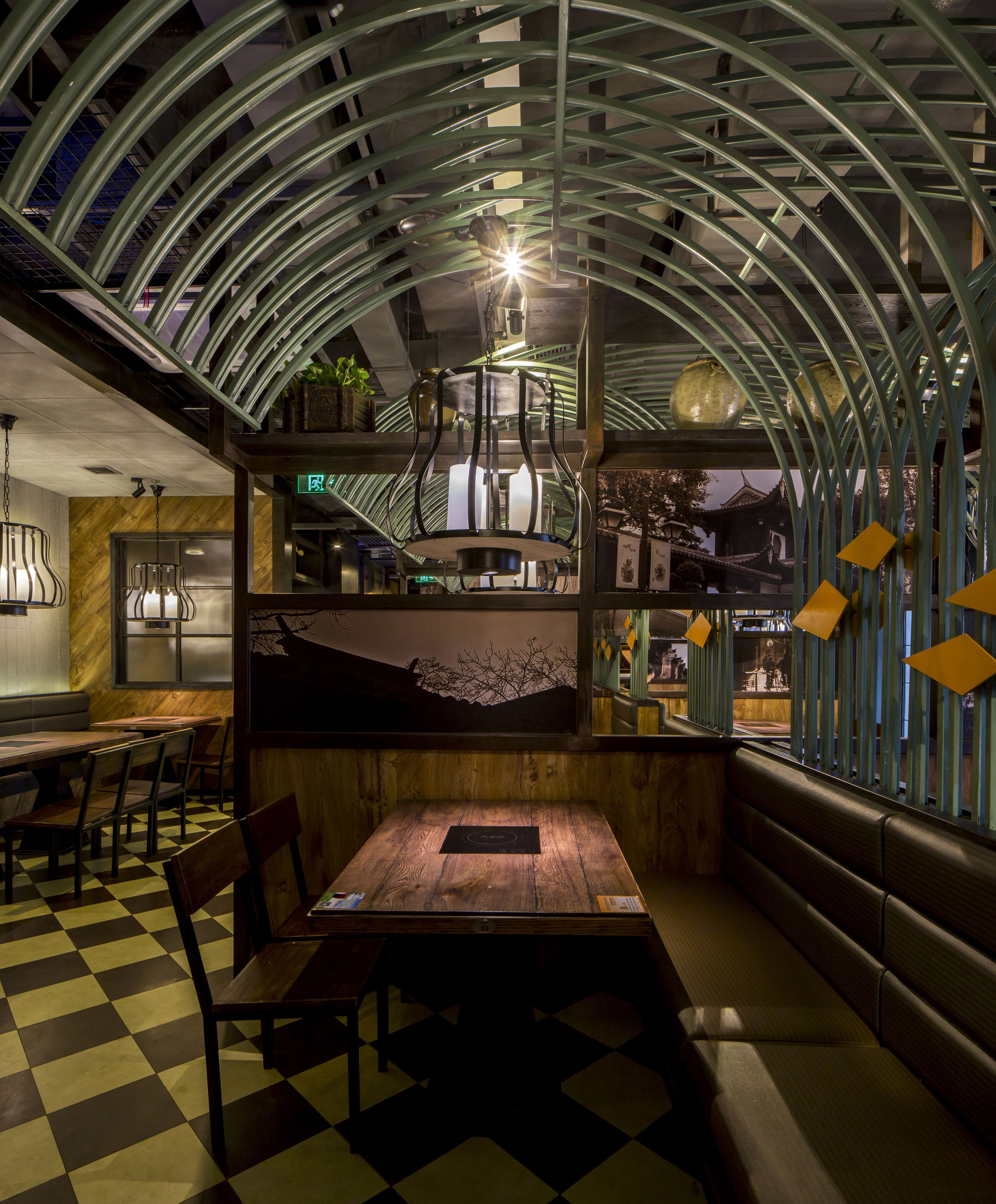 火锅店店面装饰图片, 火锅店店面空间设计效果图