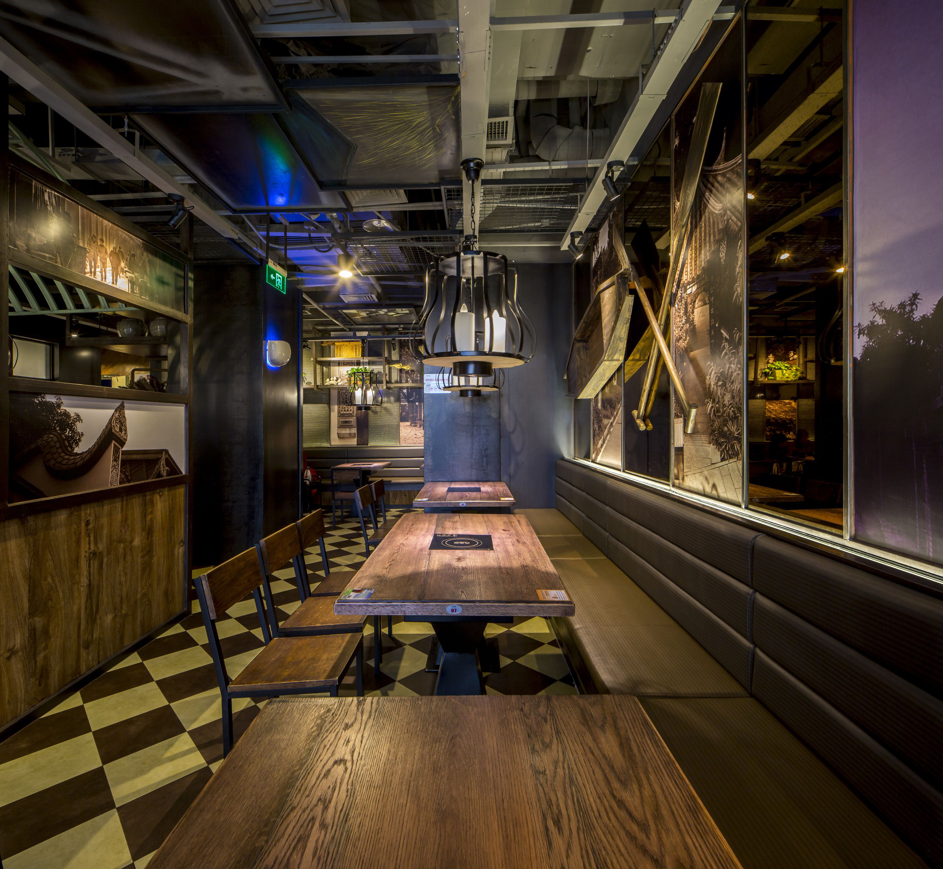 火锅店店面装饰效果图,火锅店店面装饰布局图