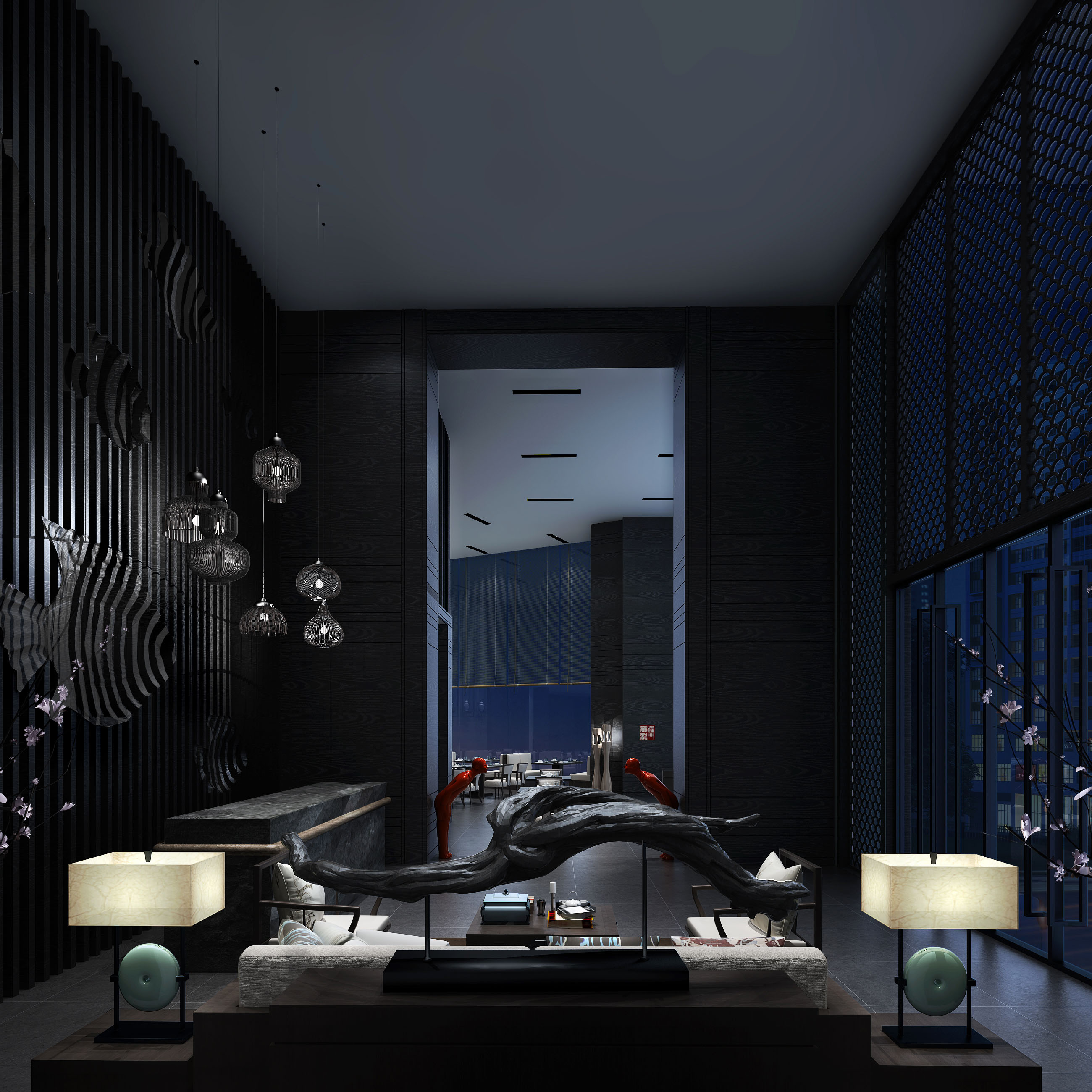 火锅店空间设计实景图,火锅店空间设计图片