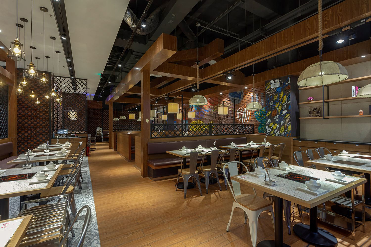 火锅店店面装饰布局图,火锅店店面装饰平面图