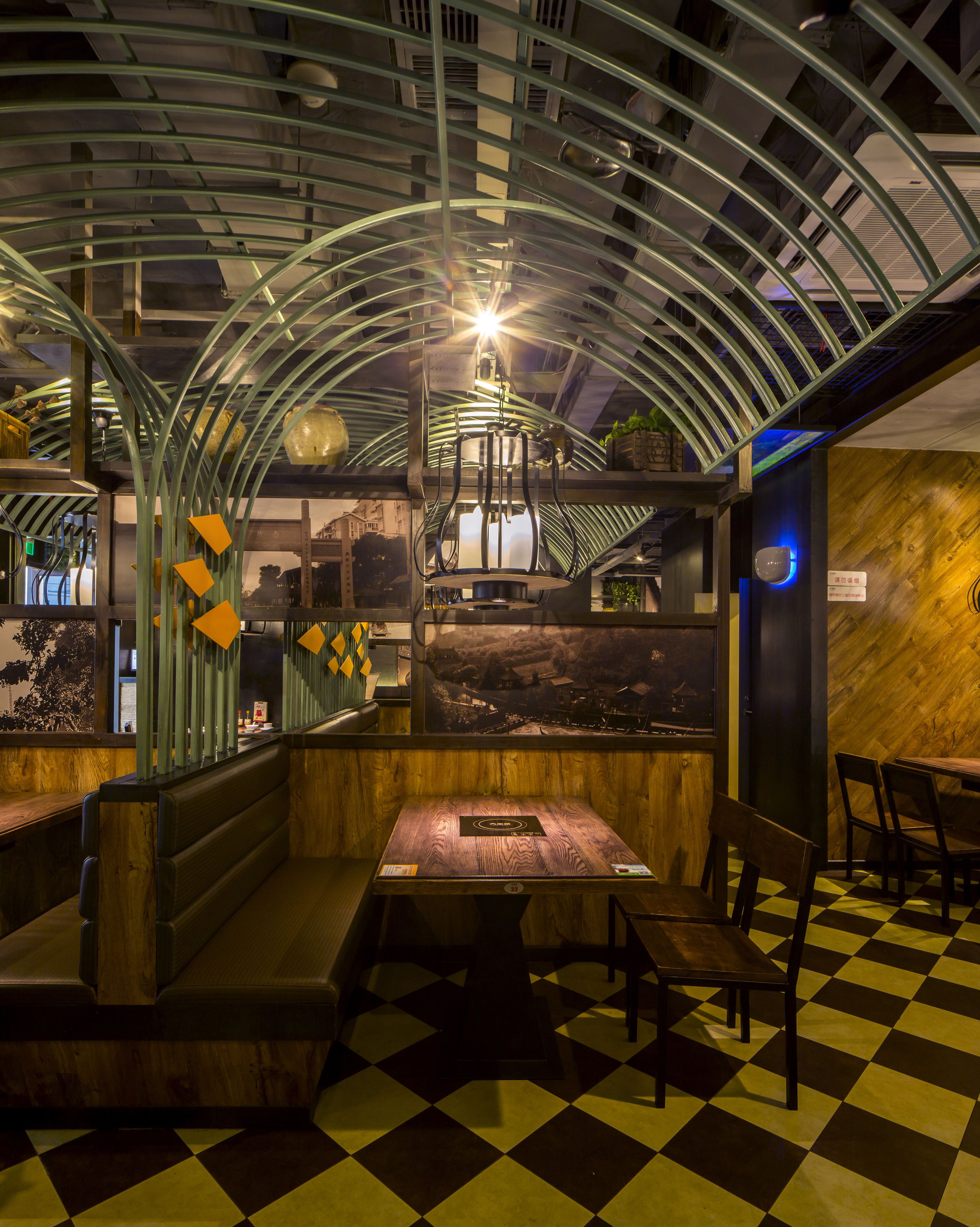 火锅店店面装饰布局图,火锅店店面装饰实景图