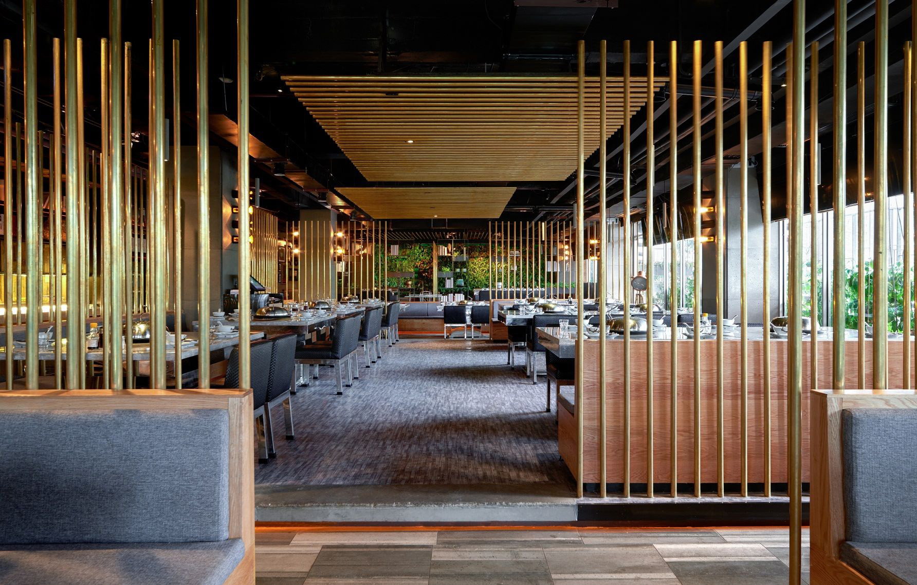 火锅店装修设计布局图,火锅店设计效果图