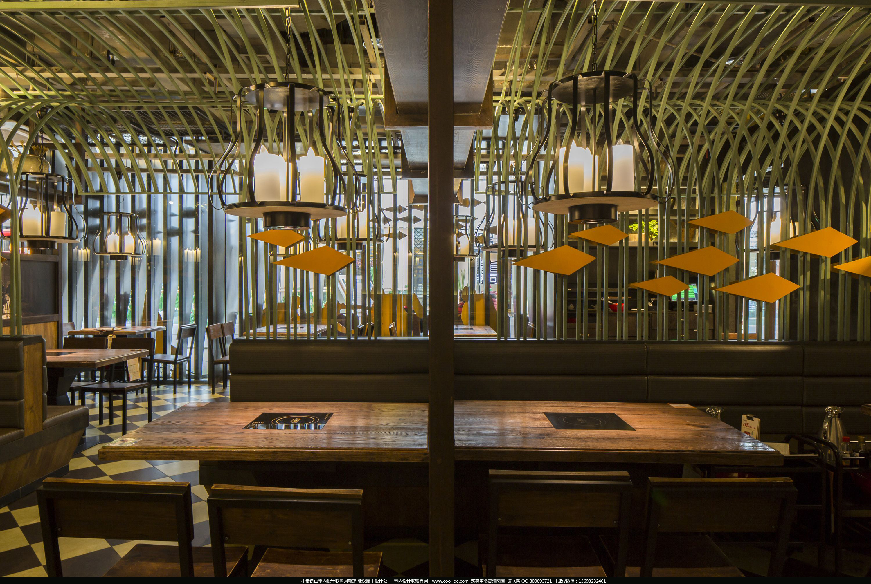 火锅店店面装修设计布局图,火锅店店面装修设计实景图