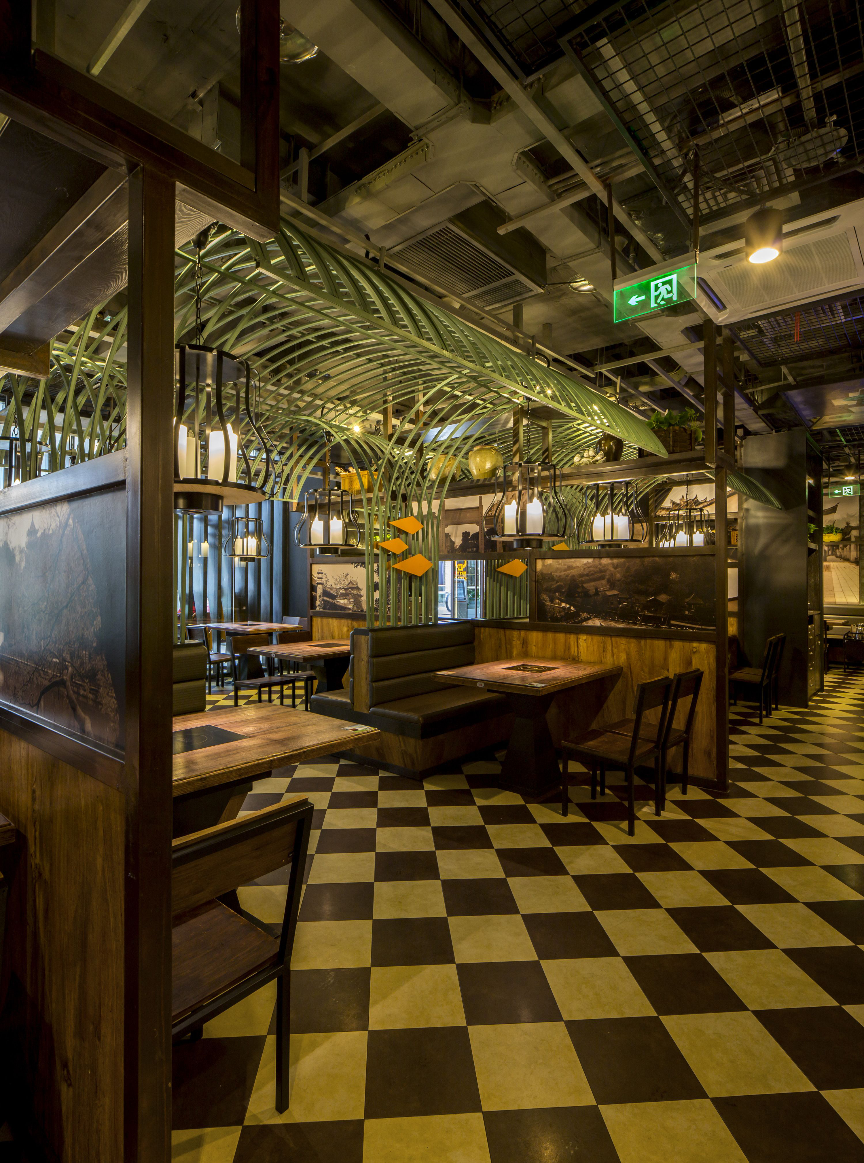 火锅店店面装修设计实景图,火锅店店面装修设计图片