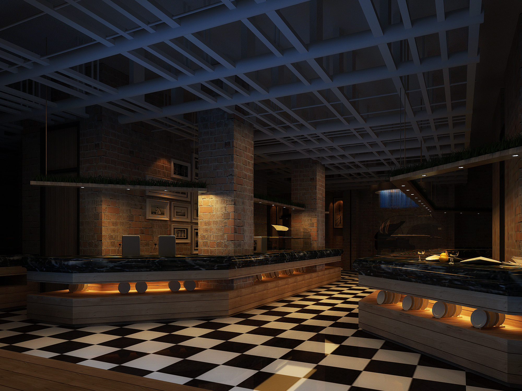 火锅店空间设计实景图,火锅店空间设计图片