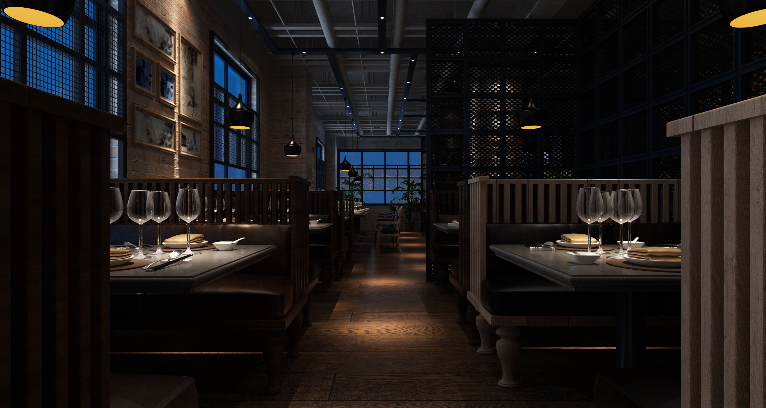 火锅店装饰实景图,火锅店装饰图片