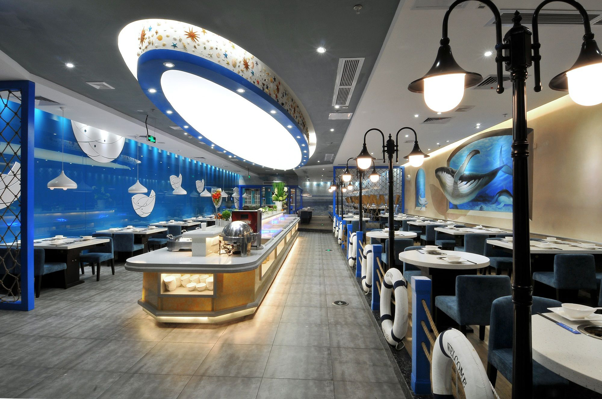 自助餐厅装饰设计实景图, 自助餐厅装饰设计图片