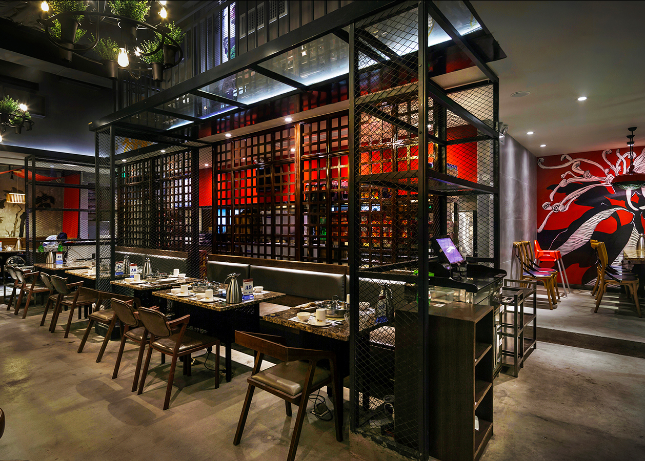 火锅店装饰图片,火锅店空间设计效果图