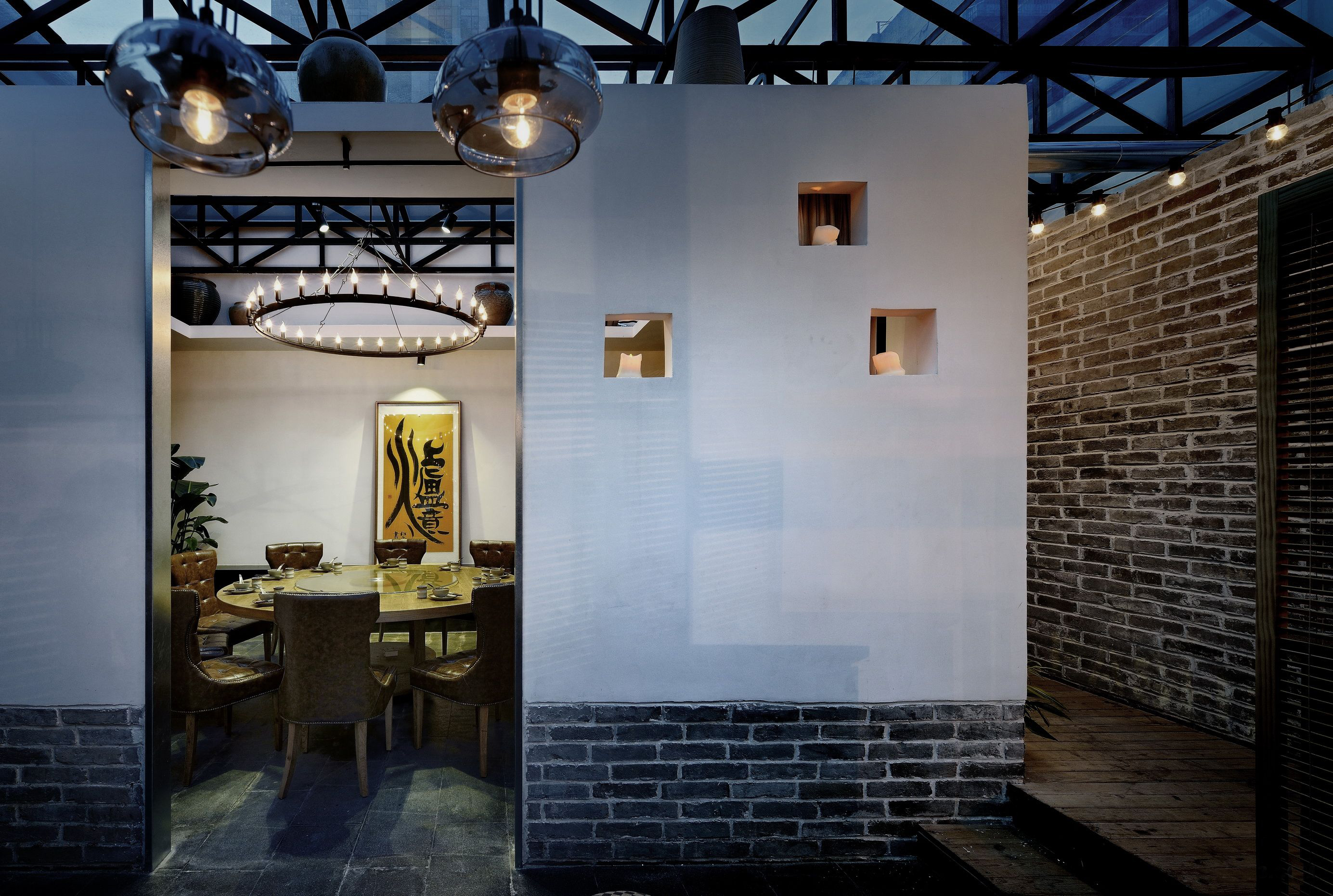 火锅店店面装饰设计效果图,火锅店店面装饰设计布局图