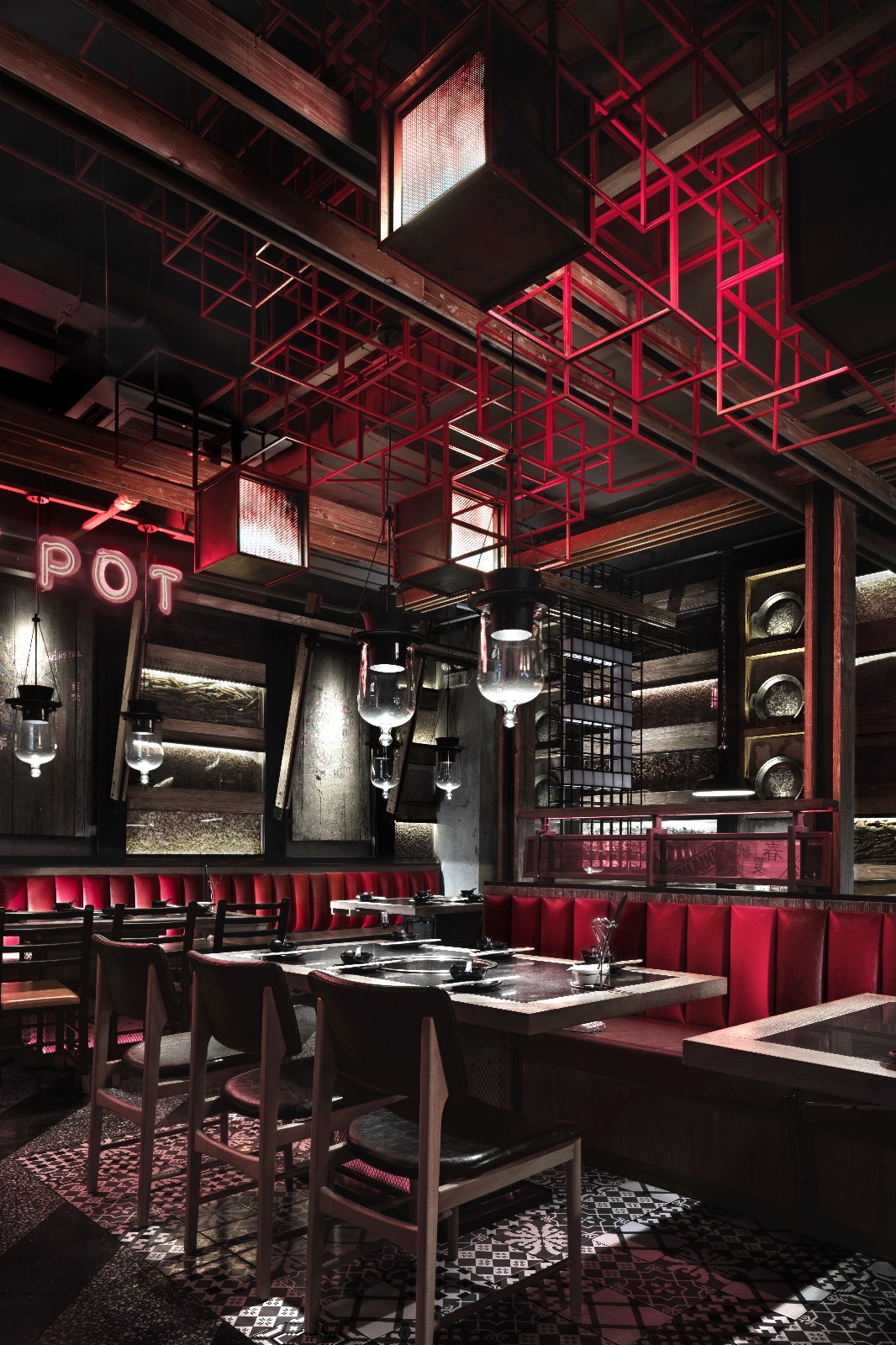 火锅店装修设计实景图,火锅店装修设计图片