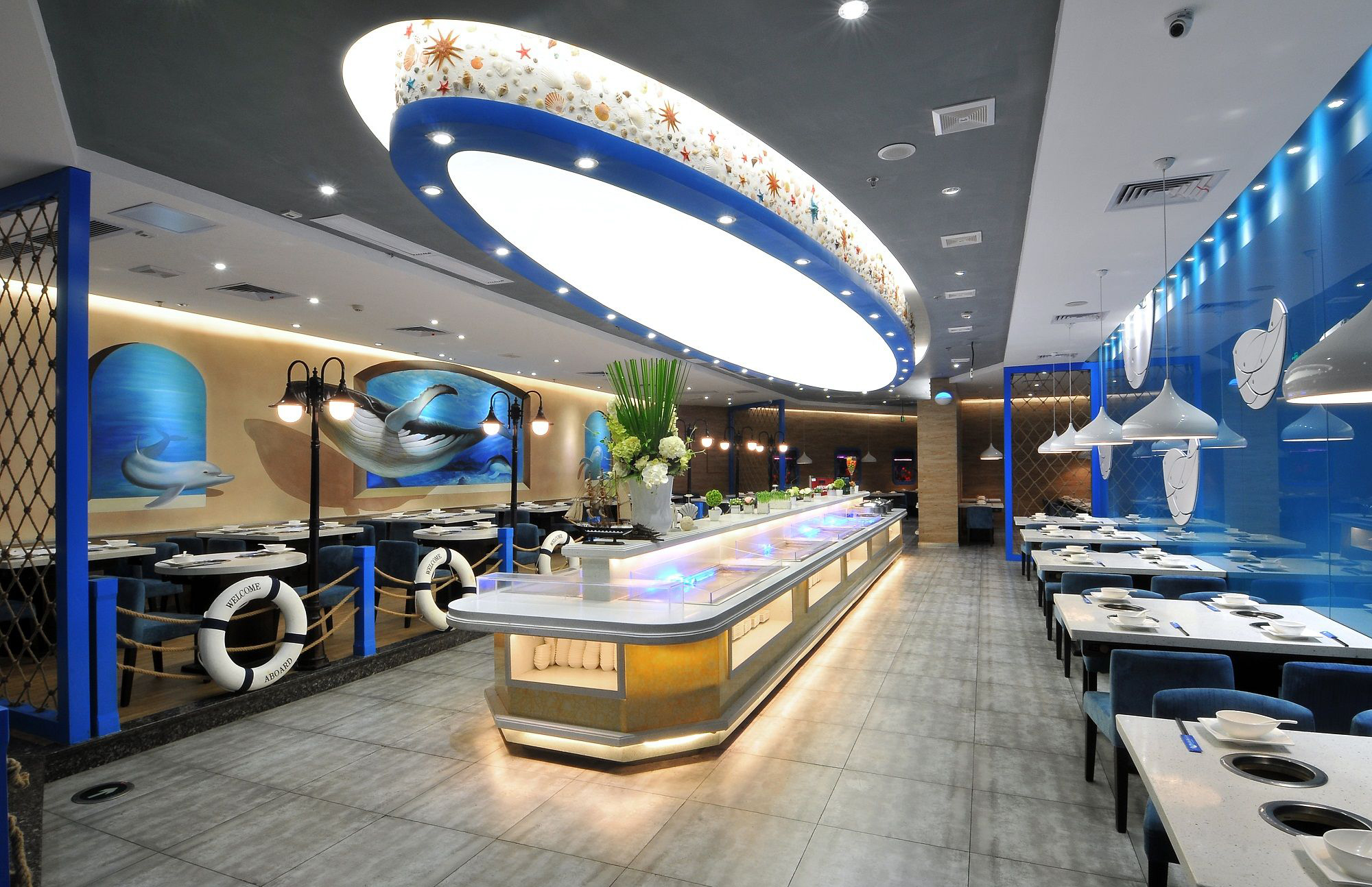 自助餐厅装饰设计布局图,自助餐厅装饰设计实景图