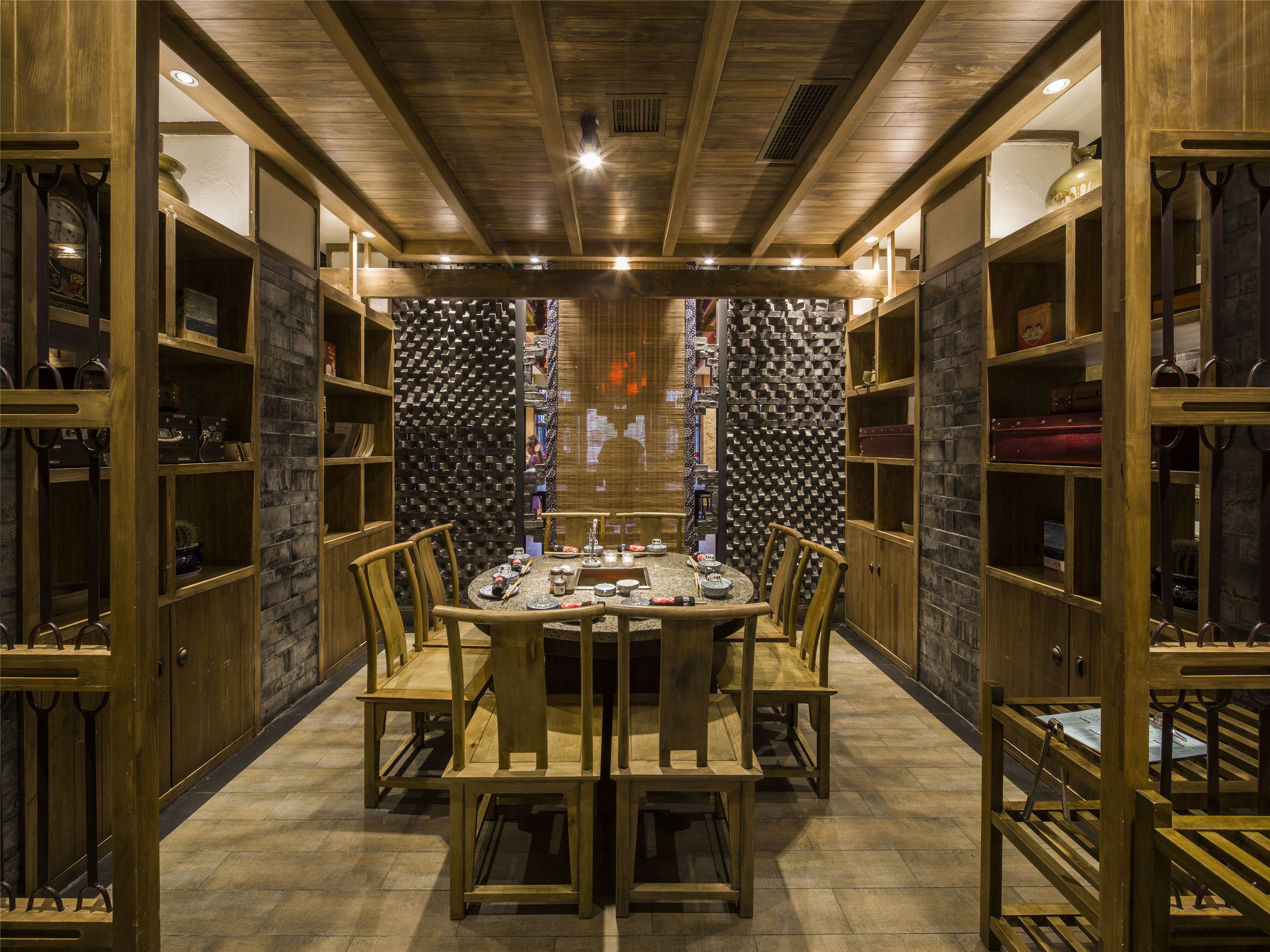 火锅店装饰布局图,火锅店装饰实景图