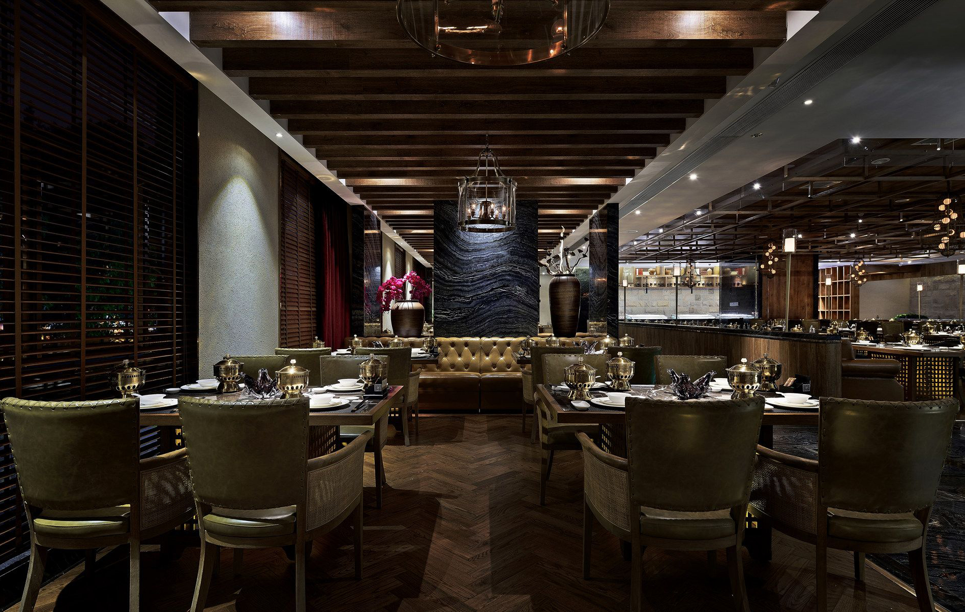 自助餐厅装饰布局图,自助餐厅装饰实景图