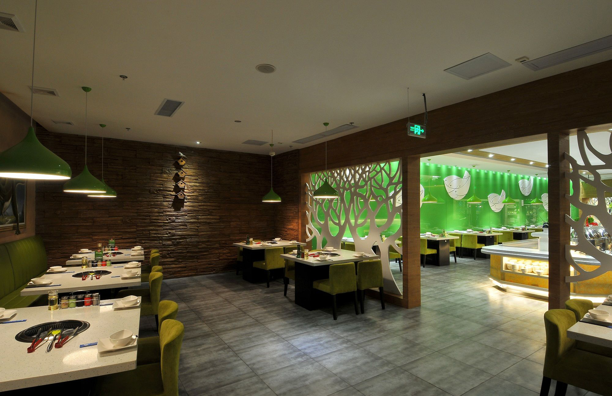 火锅店店面装修设计效果图,火锅店店面装修设计布局图