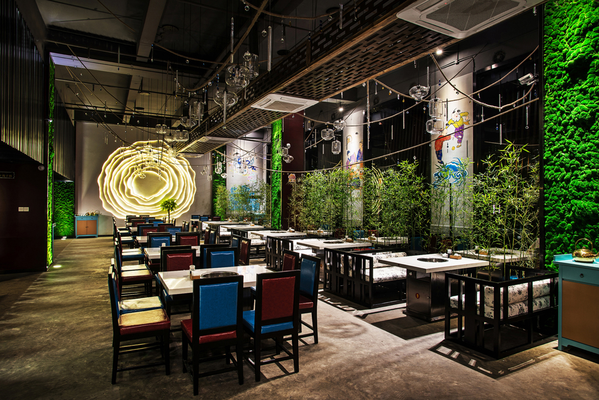 火锅店装饰图片,火锅店空间设计效果图