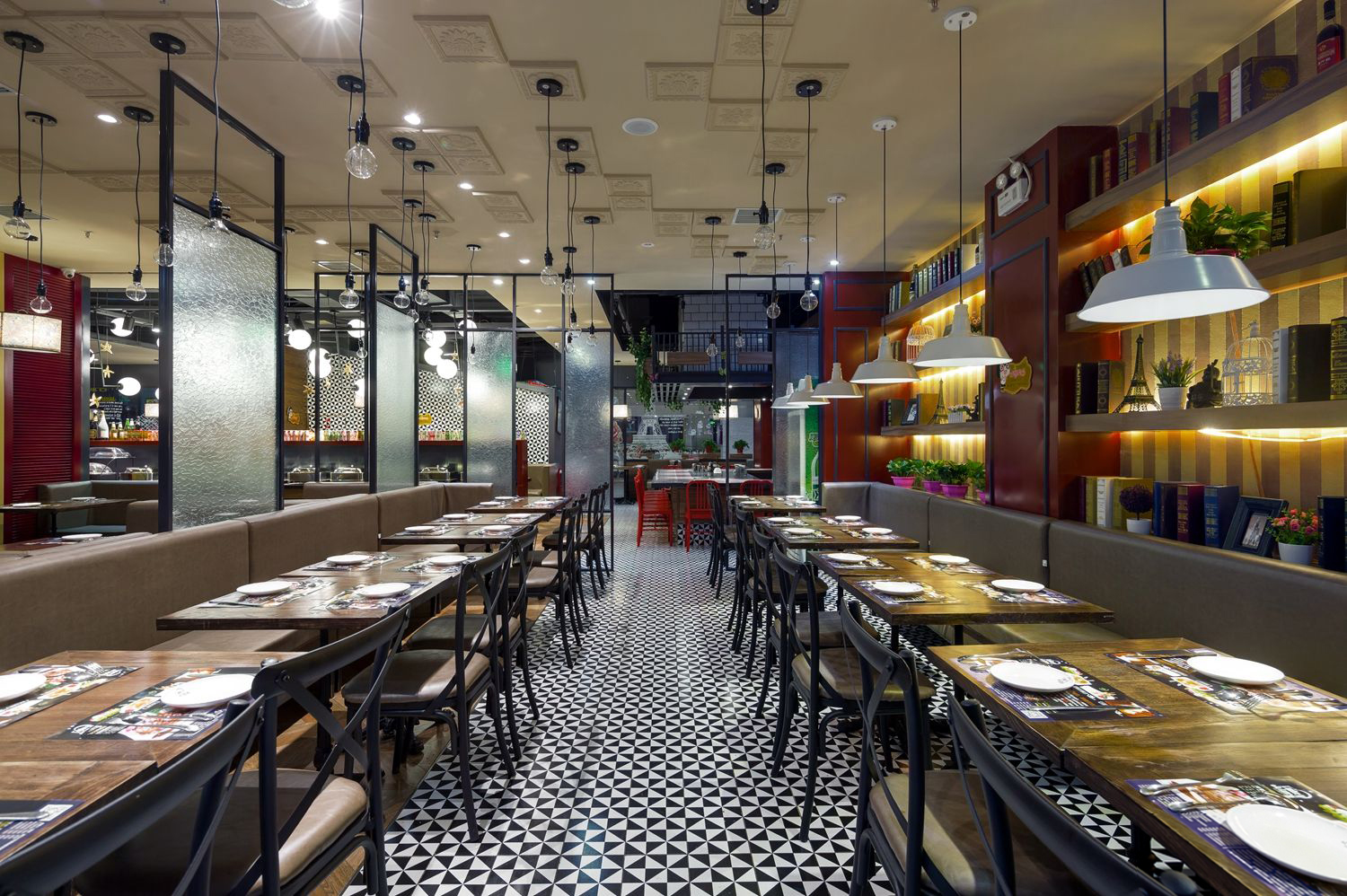 铁板烧设计布局图,铁板烧设计实景图